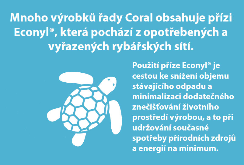 U cisticich zon Coral je použita příze Econyl®